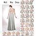 Women Transformer Infinity Multi Way Wrap Bandage Long Dress Convertible Bridesmaid Wedding Night Cocktail Ball Gown Light Apricot S