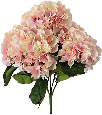 Leegoal Artificial Hydrangea Flower Bouquets Home Party Wedding Decor (Pink)