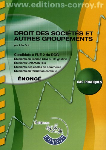 Droit des sociétés, autres groupements, droit pénal des groupements d'affaires