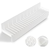 Snuggery 20"x4" Silicone Sink Edge Protector&amp;Splash Guard with Suction Cup | Keep Counters Dry, 5-Degree Drain-Back Slope, Secure Suction Cups, Cushions Sink Edges, Cut-to-Fit for Double Sinks