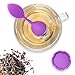 Teami Tea Infuser Filter - Premium Silicone & Stainless Steel Infuser Tea Strainer Ball - Tea Cup Infuser for Loose Leaf Tea - Tea Steeper Accessories with Drip Holder - Purple (1.5 oz)