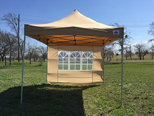 10'x10' Pop up Outdoor Instant Folding Wedding Canopy Party Tent Gazebo EZ TAN - F Model Commercial Frame By DELTA Canopies