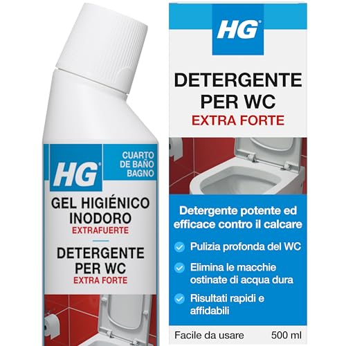 HG WC-Reinigungsgel, entfernt Schmutz und Kalk von der Toilette, hinterlaesst einen frischen Duft, 500 ml (322050108)