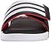 adidas Men's Adissage Comfort Slides Sandal, White/Black/Vivid Red, 9