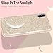 MILPROX Compatible for iPhone Xs MAX Case Glitter Luxury Shiny Sparkly Silm Bling Crystal Clear, 3 Layer Hybrid, Protective Soft Case Compatible for iPhone Xs MAX