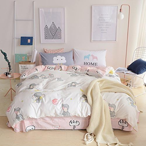 Amazon Com Lelva Elephant Bedding Girls Duvet Cover Set With