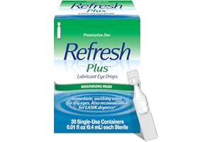 Refresh Plus Lubricant Eye Drops, Preservative Free, Single Use Containers, 30 Count