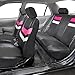 FH Group PU006115 Varsity Spirit PU Leather Seat Covers (Purple) Full Set with GIFT - Universal Fit for Trucks, SUVs, and Vans