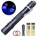 LIGHTFE Blacklight 395nm UV Flashlight UV301A-Plus