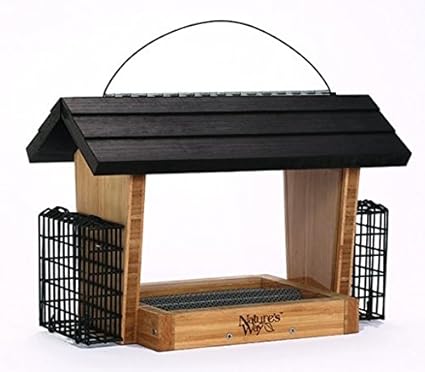 Amazon Com Nature S Way Bwf19 6 Quart Bamboo Hopper Feeder With