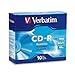 Verbatim CD-R Blank Discs 700MB 80-Minutes 52X Recordable Disc for Data and Music - 10 Pack Slim Cases