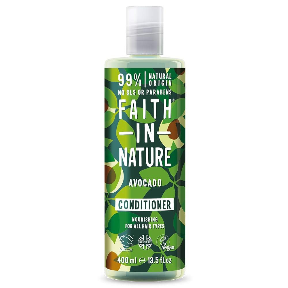 Faith In Nature Natural Avocado Conditioner, Nourishing, Vegan & Cruelty Free, No SLS or Parabens, for All Hair Types, 400ml