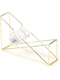 U Brands Desktop Tape Dispenser, Wire Metal, Gold