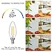 Wenfeng E12 LED Candelabra Light Bulbs, 4w 4000K Neutral White, 40w Equivalent E12 Base LED Filament Bulbs, 470Lm, Non Dimmable, Pack of 6