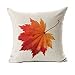 4TH Emotion Autumn Maple Leaf Fall Thanksgiving Home Decor Design Throw Pillow Cover Pillow Case 18 x 18 Inch Cotton Linen for Sofa (7)