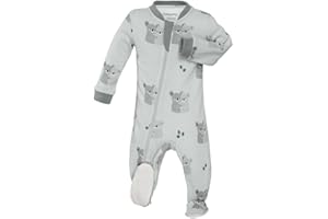 ZIPPYJAMZ Baby Sleepers, Organic GOTS Cotton, Footed Pajamas with Inseam Zipper