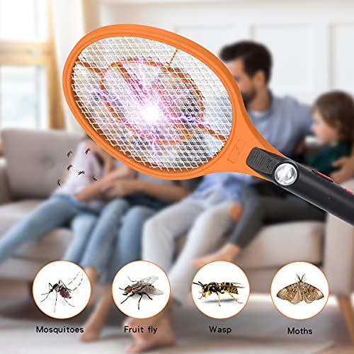 Bug Zapper, Powerful Mosquito Killer Racket, USB Rechargeable Electric