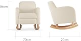 CuddleCo Etta Nursing Chair Boucle Off-White Elegant Mushroom Tone view 3