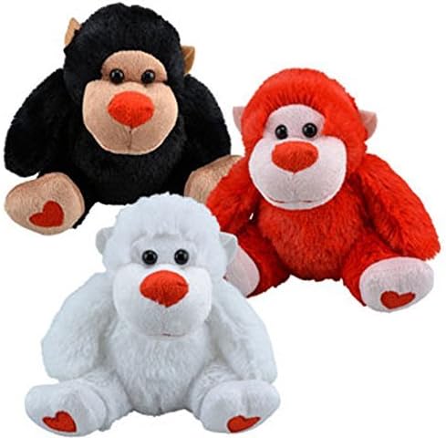 Go bananas this Valentine's day With These Plush Valentine’s Stuffed Animal Gorillas, 5½" (Set of 3)