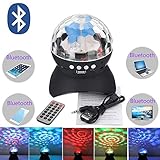 YARKOR Disco Ball Party with Bluetooth Speaker, DJ lights with Remote Control for Party and Family Gathering,Colourful,Wonderful,Mini Led Stage Lights(with Remote)