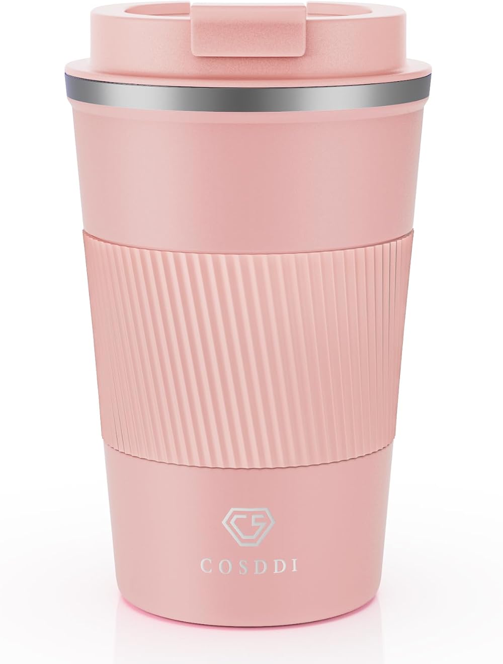CS COSDDI Travel Mug Insulated Stainless Steel Leakproof Lid 12oz Cup