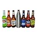 ICY BEV KOOLER STAINLESS STEEL BOTTLE INSULATOR, 2 PACK, RED, beer keeper/holder with silicone bottle stopper; cap with bottle opener and finger grip keeps beer cold longer