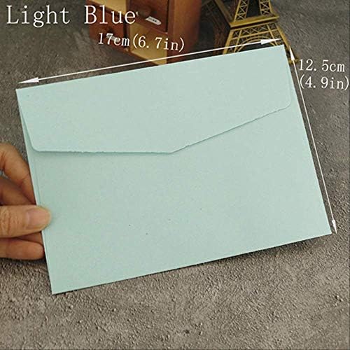 B093bj8l 新作製品 世界最高品質人気 ホビー 正規品送料無料 ベビー マタニティ 100 品質保証 激安超特価 50ピース封筒混合キャンディー色文房具ギフトカード単色封筒ポストカード写真手紙収納オフィス学校供給 ドラッグストア 水色