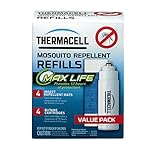 Thermacell L-4 Max Life Mosquito Repeller Refill, 48 Hour Pack (4 Max Life 12-Hour Repellent Mats and 4 Butane Cartridges)