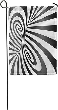 Amazon Com Semtomn Garden Flag Pattern Twisted Stripes Optical