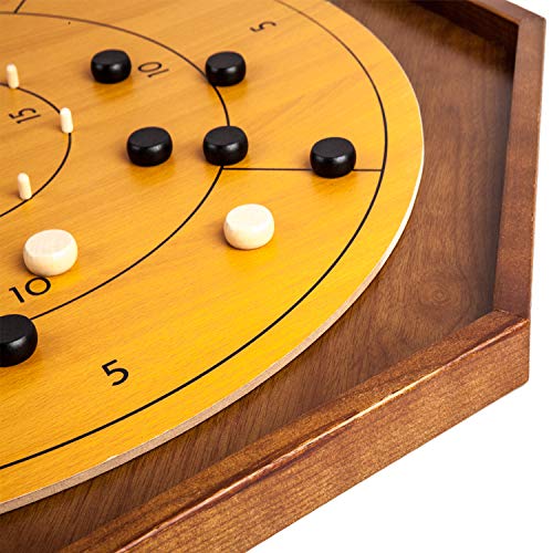 30" Crokinole Tournament Checker Board Game Canadian Heritage Game with 26" Playing Surface for