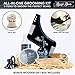 Beard Grooming Kit for Men with Brush and Comb, Unscented Beard Oil, Shampoo, Mustache or Beard Balm, Stainless Steel Trimming Barber Scissors, Apron and More, Mens Set for Styling, Shaping, Growth