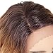 YIROO Hair Ombre Highlight Honey Blonde Curly Lace Front Wigs Human Hair for Women 13x4 Lace Front Wig 12A Brazilian Remy Hair TL412 Colored Lace Frontal Wig Pre Plucked with Baby Hair 180% Density