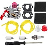 AISEN Carburetor for C1U-W19 530071811 Poulan P133 P4500 P4500E PP025 PP125 PP125E PP258TP PP258 PP258TPC PP25EPP26E PP325 SM705 SM706 250CXL 250CXL Screwdriver Adjustment Tool Kit Air Filter