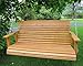 LETANG Kilmer Creek 4 Foot Cedar Porch Swing, Stained Finish, Amish Crafted, Includes Chain & Springs