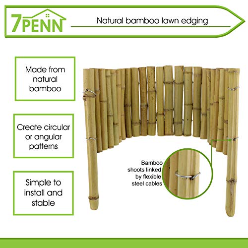 7Penn Bamboo Landscape Edging No Dig 12pk Updated 23in Garden Fence