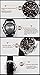 Voeons Men’s Chronograph Watches, Black Red Leather Analog Quartz Sport Casual Wrist Watch for Men