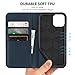 SHIELDON iPhone 11 Pro Case, Genuine Leather iPhone Wallet Case RFID Blocking Credit Card Slots Magnetic Folio Cover Kickstand Protective Case Compatible with iPhone 11 Pro (5.8 Inch) - Dark Blue