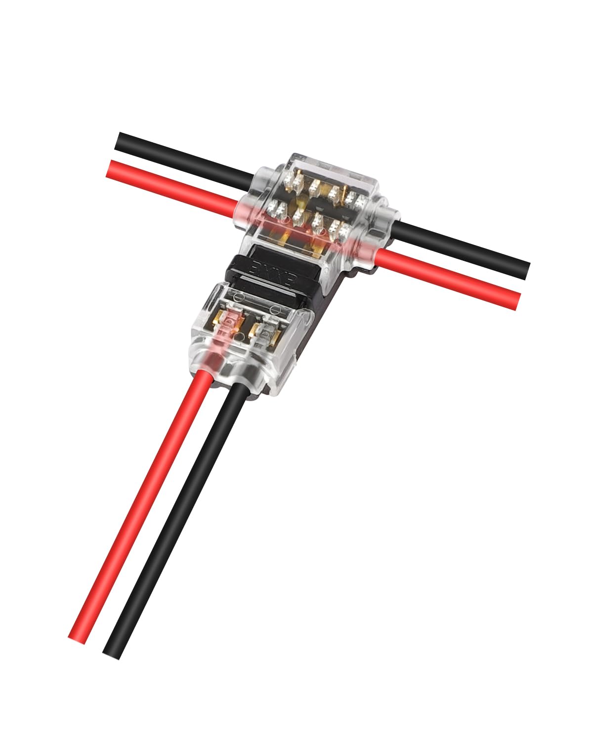 Photo 1 of Kuject 10pc Low Voltage Wire Connectors, T Tap 3 Way 2 Pins Splice Wire Connectors, Quick Solderless Wire Connector for Automotive, Led Strip, Landscaping, 18-24AWG