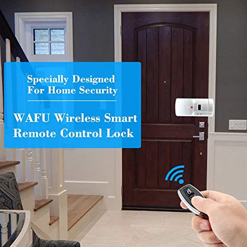 Remote Control Smart Lock, APP Unlock Electronic Invisible Door Lock with 4 Remote Keys, Wireless Anti-theft Home Security Keyless Access Control System for Office Home Hotel(white) - Thumbnail 7