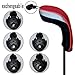 Andux 3pcs/Set Golf Hybrid Club Head Covers with Interchangeable No. Tag Pack of 3