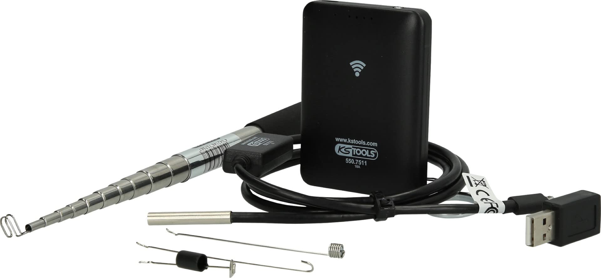 KS Tools 550.7510 WiFi Videoscope Kit, 8-Piece