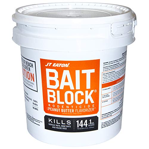 JT Eaton 709PN Bait Block Rodenticide Anticoagulant Bait, Peanut Butter Flavor, for Mice and