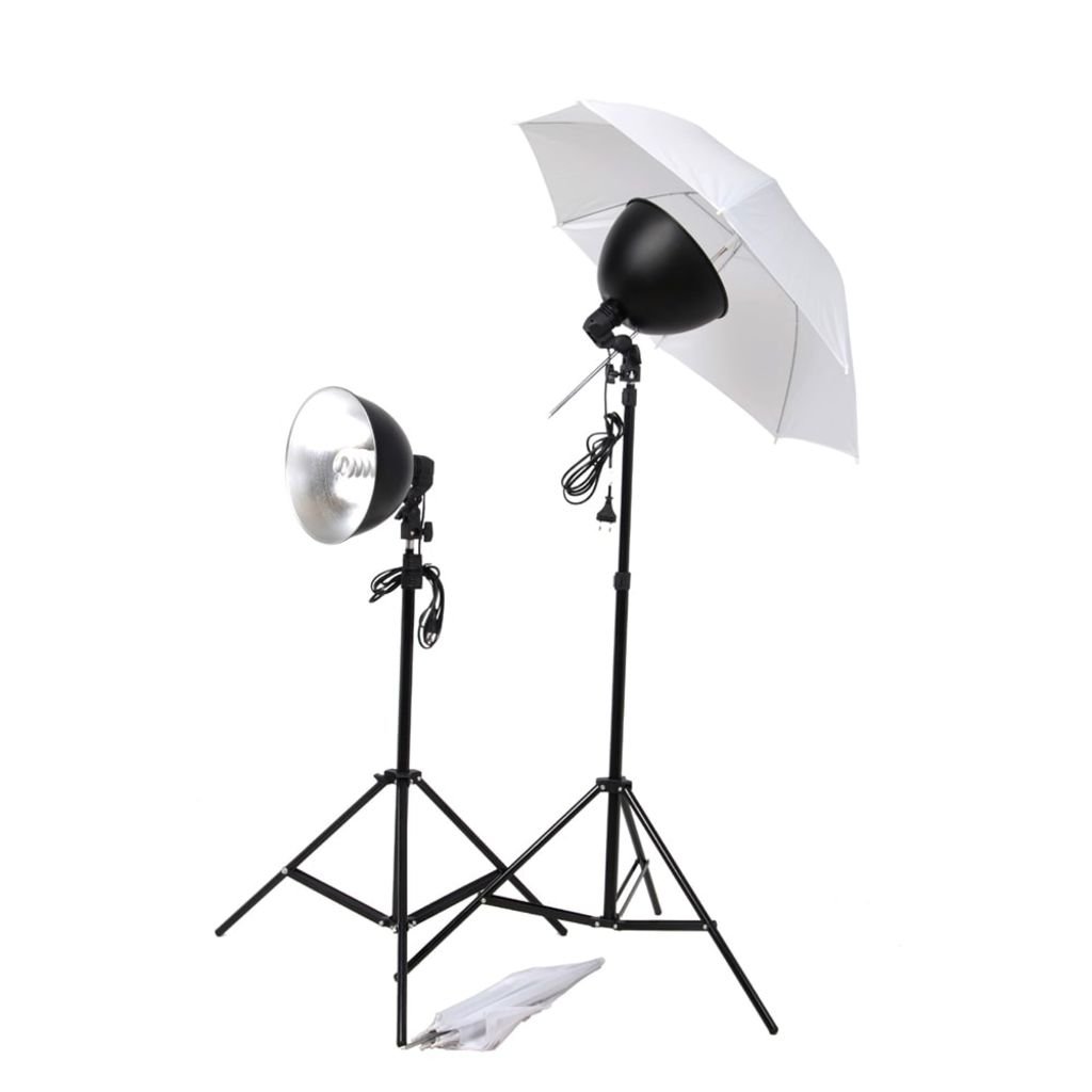 vidaXL Kit studio 2 lampes daylight & accessoires