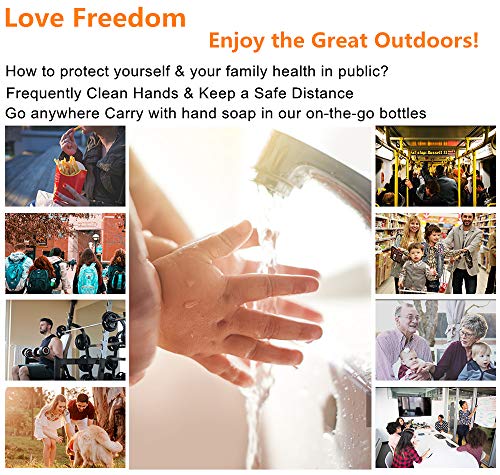 Leak Proof Travel-Bottles TSA Approved Containers, 3oz Squeeze Silicone Travel Size Toiletries Accessories, Empty Refillable bottles for Shampoo Conditioner Lotion Soap Liquids, Clear Toiletry Bag