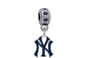 FINAL TOUCH GIFTS New York Yankees Logo Charm Compatible With Pandora Style Bracelets. Can also be worn as a necklace (Included.)