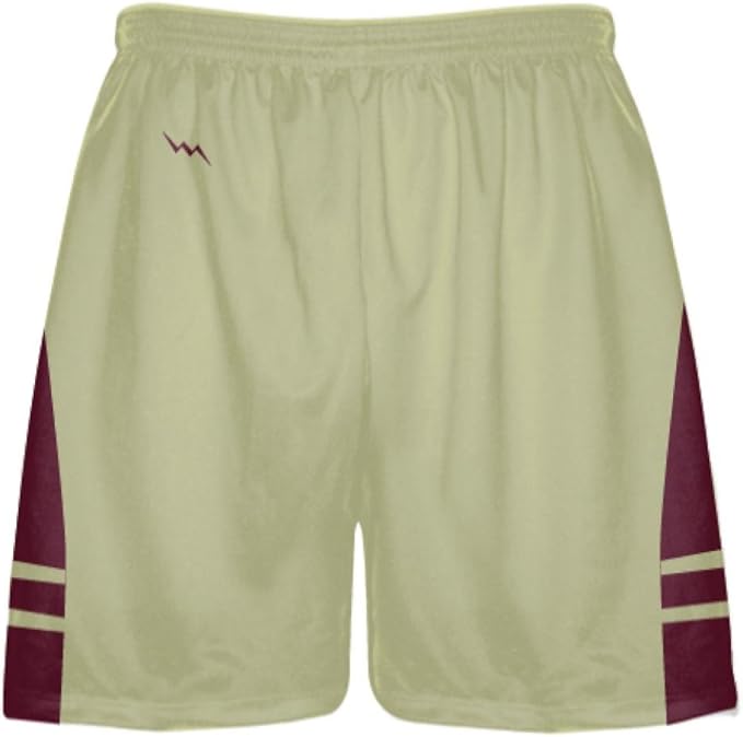Youth Vegas Gold Maroon Sublimated Lacrosse Shorts Boys