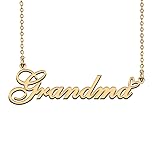HUAN XUN Unique Name Necklace Gold with Heart