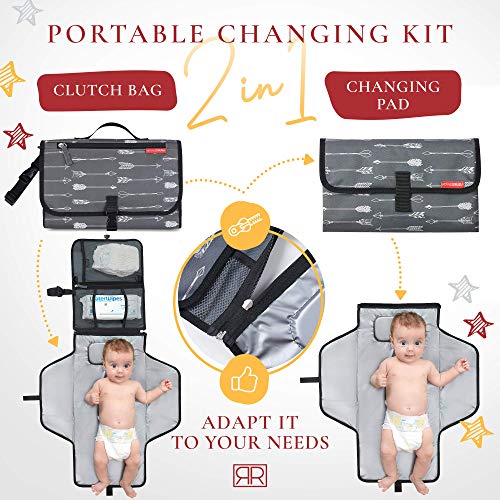 Portable Diaper Changing Pad Waterproof B0NUS Insulated Baby Bottle