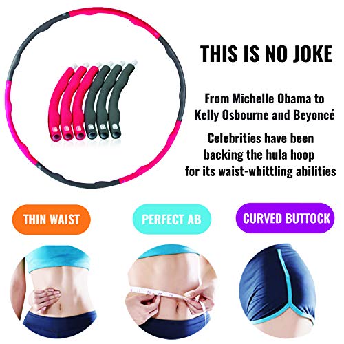 N1Fit Hula Hoop - The Original Adjustable Hula Hoops for Adults Blats Calories and is Foam Padded Weighted Hula Hoops Perfect for Exercise, Slim Waist, Weight Loss(2LB) Ideal Hula Hoop for Kids