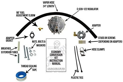 Honda GX270 Natural Gas / Propane Conversion Kit For Side Mounted Air Cleaner